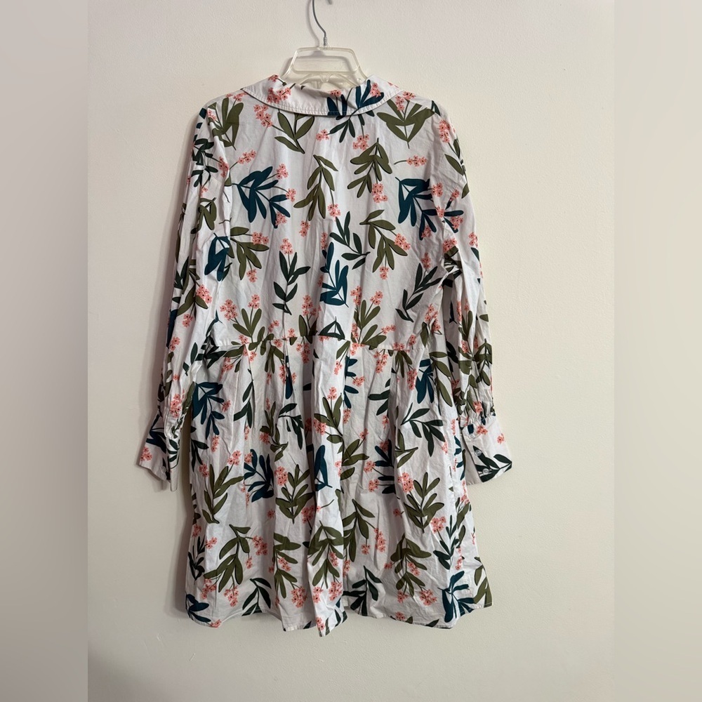 Eloquii Summer Pink Green Floral Print Dress Colorful Flutter Sleeve Sz 18 NWOT - Picture 4 of 4